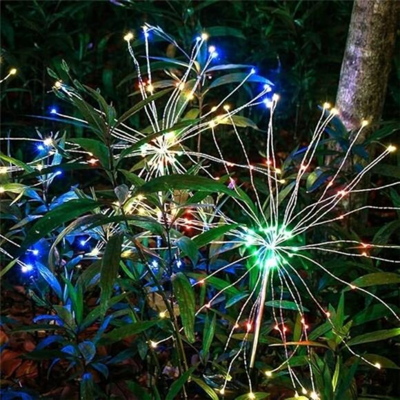 Solar Firework Light Outdoor Garden Decorative Solar Lights Stake Fireworks - Picture 6 of 6